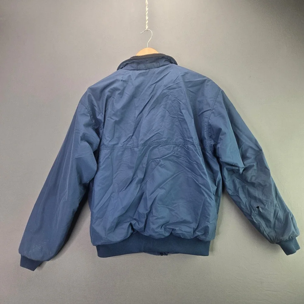 Patagonia Shelled Synchilla Jacket Medium Blue Fleece Lined Nylon Bomber Vintage